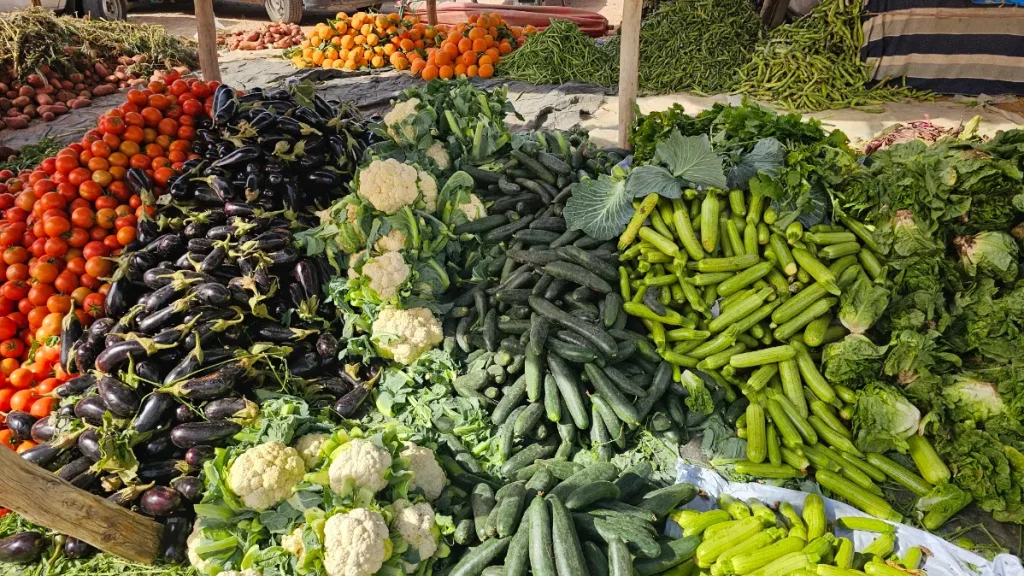 Fresh vegetables from a Morocco market